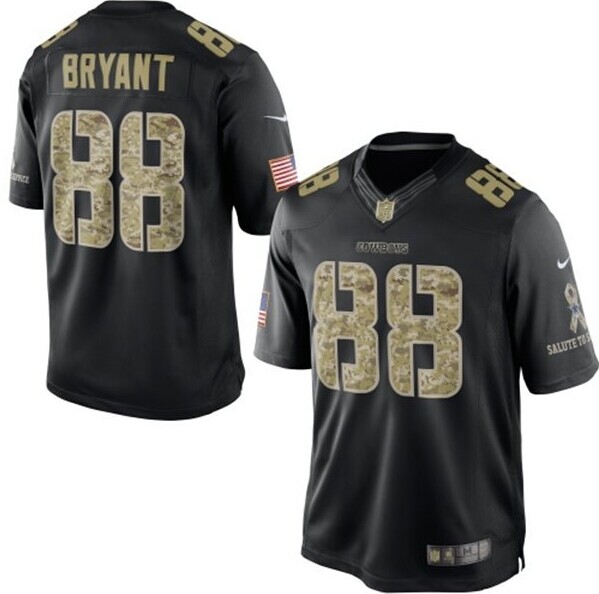Dallas Cowboys #88 Dez Bryant  Nike Black Salute To Service Jersey