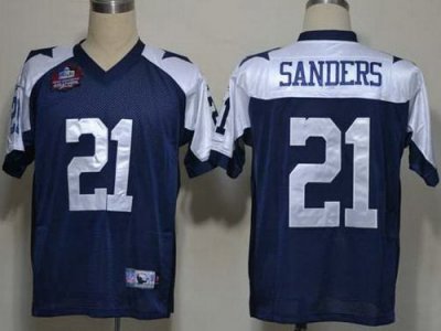 Dallas Cowboys 21 Deion Sanders Blue Thankgivings Hall of Fame Class NFL Jerseys
