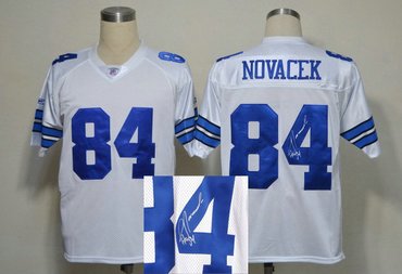 Dallas Cowboys 84# Novacek Blue Throwback Jersey(Signed Elite)