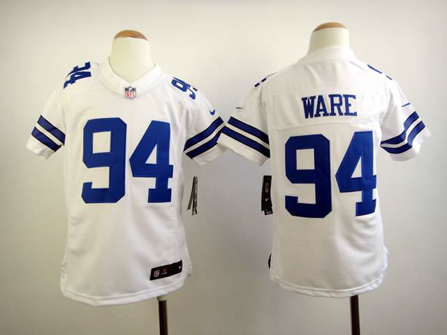 Dallas Cowboys 94# DeMarcus Ware Game White Youth cheap Nike football Stitched Jersey