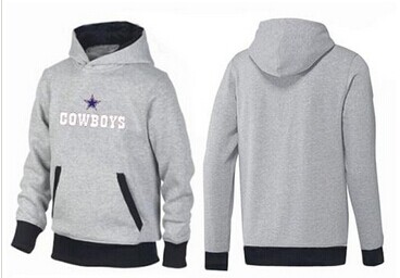 Dallas Cowboys Authentic Logo Pullover Hoodie Grey & Black