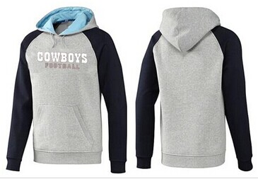 Dallas Cowboys English Version Pullover Hoodie Grey & Blue