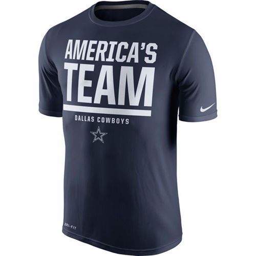Dallas Cowboys Nike Local Legend Verbiage Performance T-Shirt Navy Blue