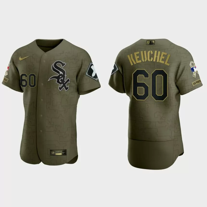 Dallas Keuchel Chicago White Sox 2021 Salute to Service Digital Camo Jersey – Green