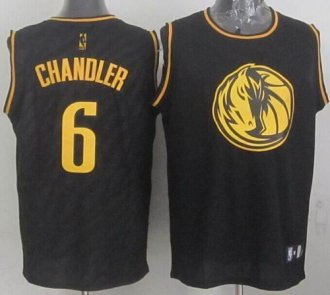 Dallas Mavericks #6 Tyson Chandler Black Precious Metals Fashion Stitched NBA Jersey