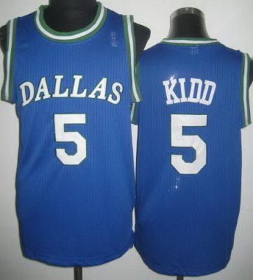 Dallas Mavericks 5 Jason Kidd Blue Hardwood Classics Revolution 30 NBA Jerseys