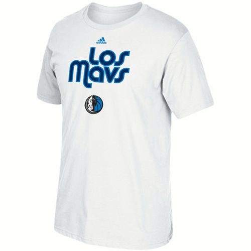 Dallas Mavericks Adidas Noches Ene-Be-A T-Shirt White
