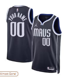Dallas Mavericks Jordan Brand Unisex 2022-23 Swingman Custom Jersey - Statement Edition - Navy