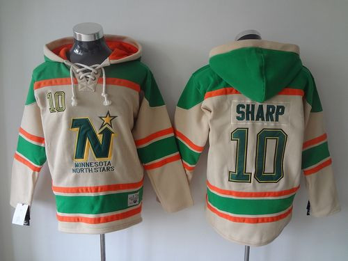 Dallas Stars #10 Patrick Sharp Cream Sawyer Hooded Sweatshirt Stitched NHL Jersey