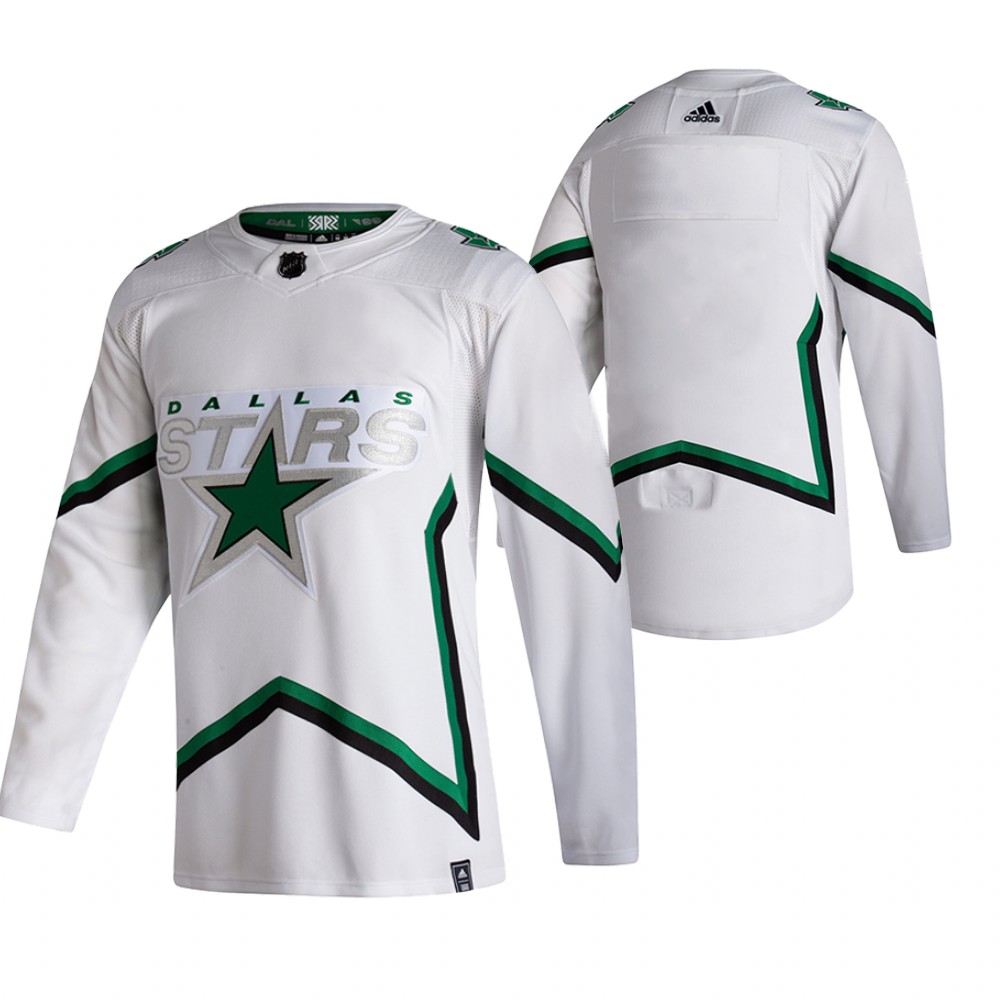 Dallas Stars 2021 Reverse Retro Blank White Jersey Special Edition Authentic