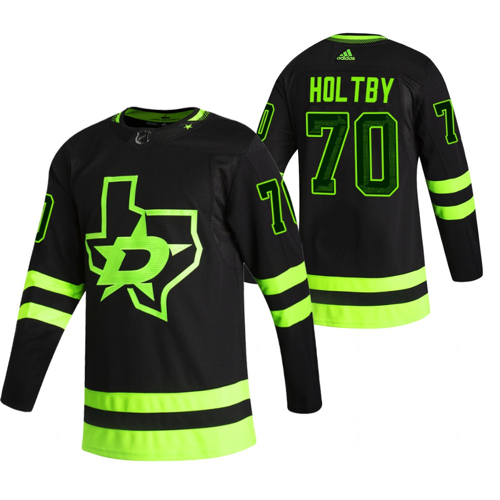 Dallas Stars Braden Holtby Black 2021 Authentic Alternate Jersey