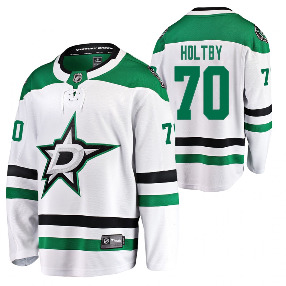 Dallas Stars Braden Holtby White Away Player 2021 Jersey