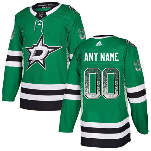 Dallas Stars Green Men's Customized Drift Fashion Adidas Jersey