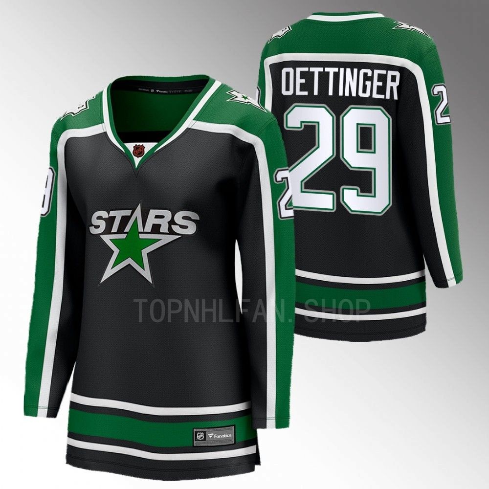 Dallas Stars Jake Oettinger Women Black 2022 Special Edition 2.0 Jersey