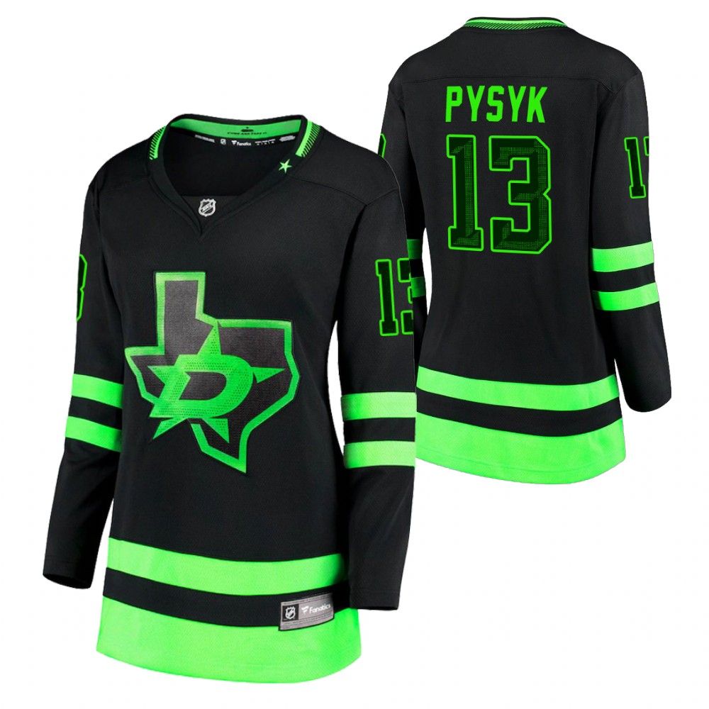 Dallas Stars Mark Pysyk Women Black 2020-21 Alternate Jersey