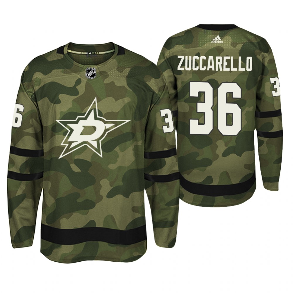 Dallas Stars Mats Zuccarello Camo Armed Special Forces Player Jersey