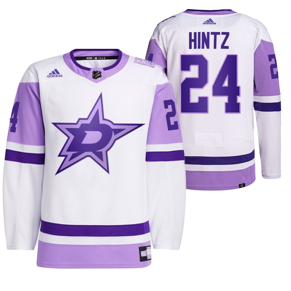 Dallas Stars Roope Hintz 2021 HockeyFightsCancer White Primegreen Jersey