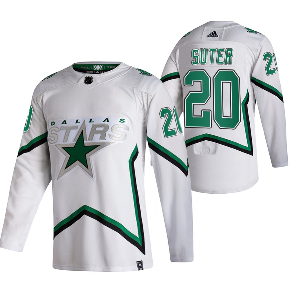 Dallas Stars Ryan Suter White 2021 Reverse Retro Special Edition Jersey