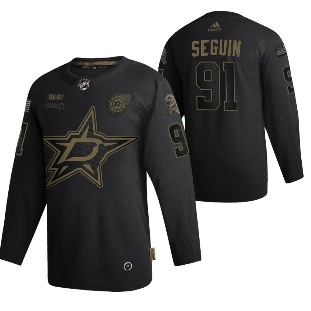 Dallas Stars Tyler Seguin Black 2020 Salute To Service Authentic Jersey