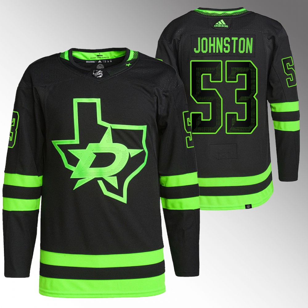 Dallas Stars Wyatt Johnston Black Authentic Alternate Jersey
