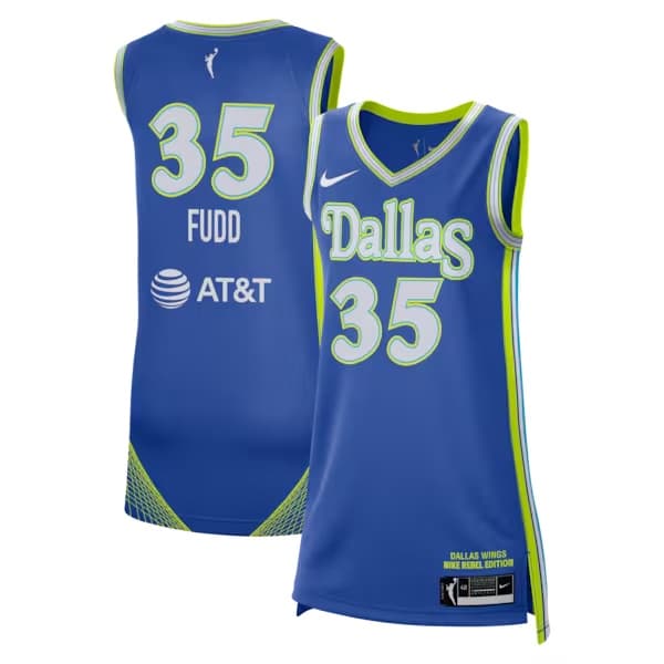 Dallas Wings Azzi Fudd Nike Blue Victory Jersey - Rebel Edition