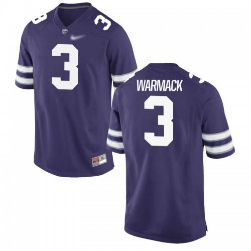 Dalvin Warmack Kansas State Wildcats Men's Jersey - #3 NCAA Purple Game