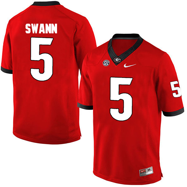 Damian Swann Georgia Bulldogs Men's Jersey - #5 NCAA Red Limited Home