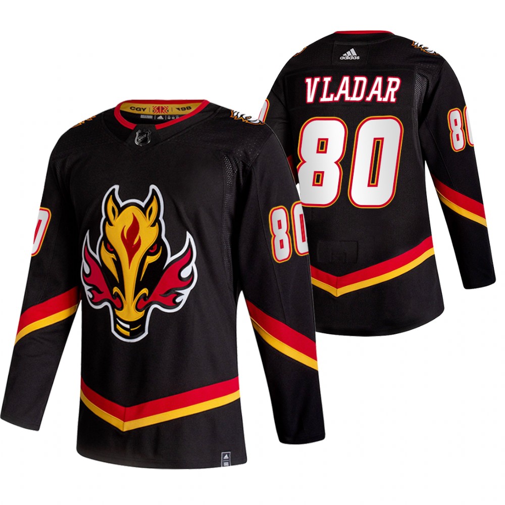 Dan Vladar Flames 2021 Reverse Retro Black Special Edition Jersey