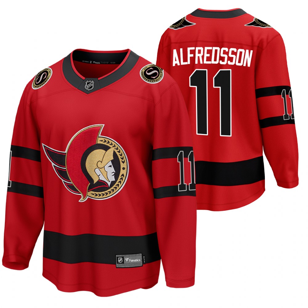 Daniel Alfredsson Ottawa Senators 2021 Reverse Retro Red Jersey Special Edition Stitched