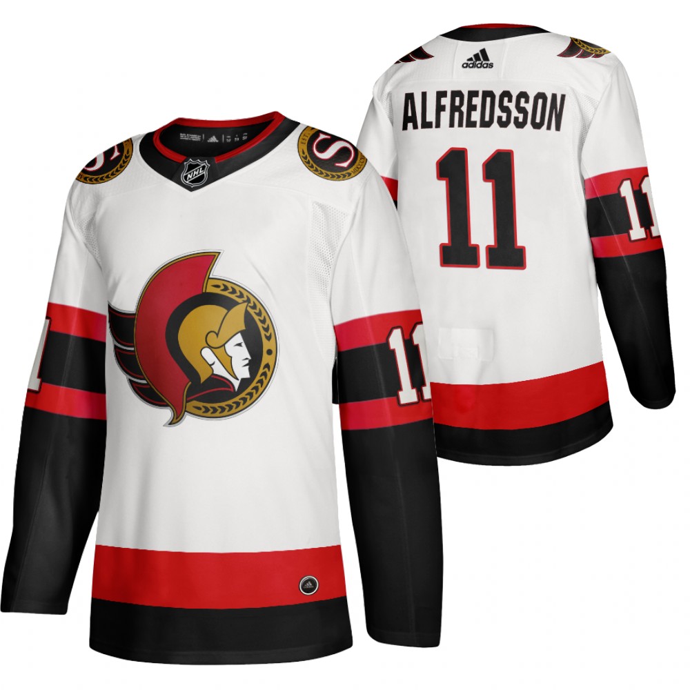 Daniel Alfredsson Ottawa Senators Road 2020-21 Vintage 2-D logo Jersey White