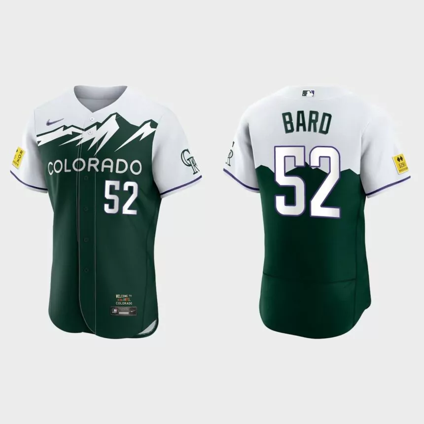 Daniel Bard Colorado Rockies 2022 City Connect Authentic Jersey – Green