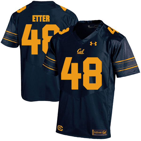 Daniel Etter California Golden Bears Men's Jersey - #48 NCAA Navy Blue Stitched Authentic