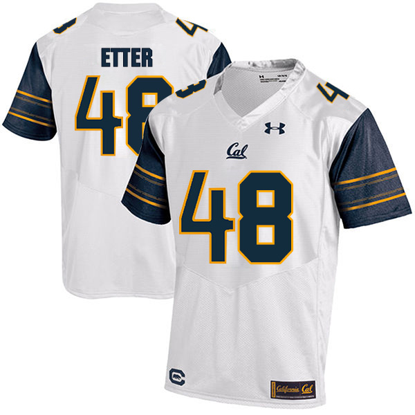 Daniel Etter California Golden Bears Men's Jersey - #48 NCAA White Stitched Authentic