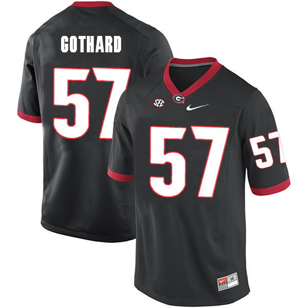 Daniel Gothard Georgia Bulldogs Men's Jersey - #57 NCAA Black Limited Home