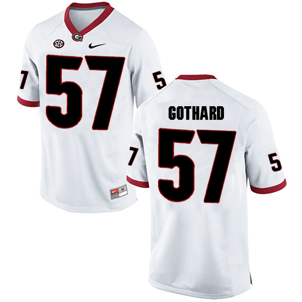 Daniel Gothard Georgia Bulldogs Men's Jersey - #57 NCAA White Limited Away