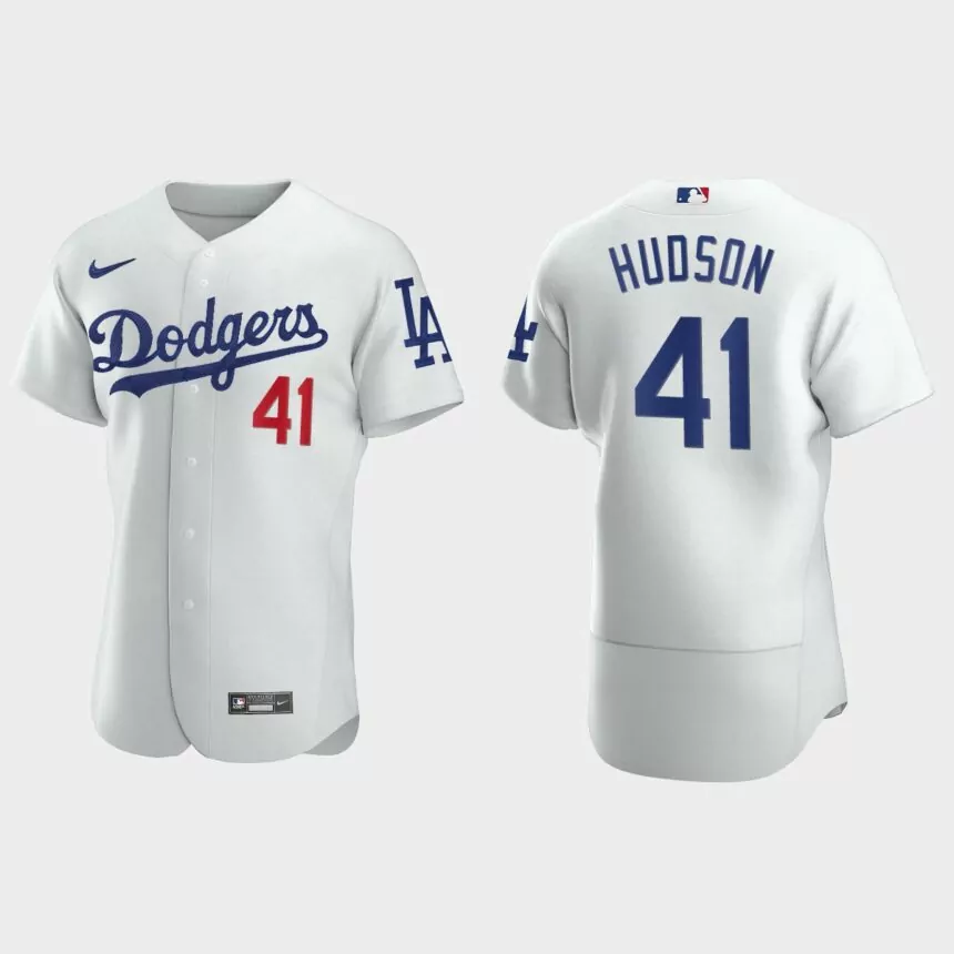 Daniel Hudson Los Angeles Dodgers Authentic Home Jersey – White