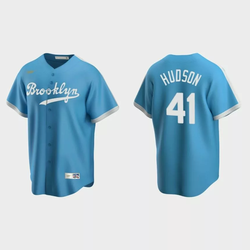Daniel Hudson Los Angeles Dodgers Cooperstown Collection Alternate Jersey – Light Blue