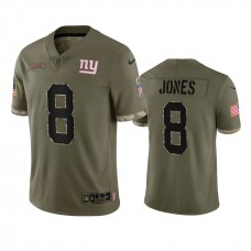 Daniel Jones New York Giants Nike Olive 2022 Salute To Service Limited Jersey