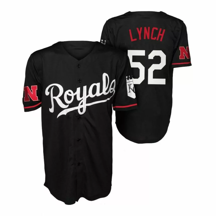 Daniel Lynch Kansas City Royals Huskers Night Jersey – Black