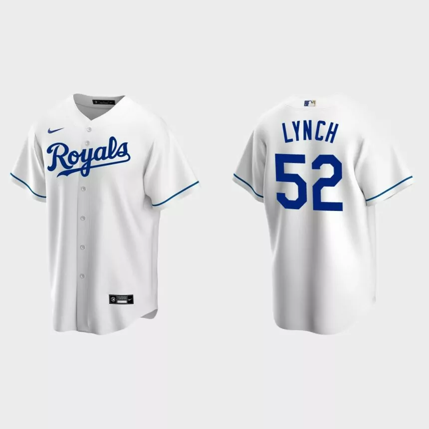 Daniel Lynch Kansas City Royals Replica Home Jersey – White