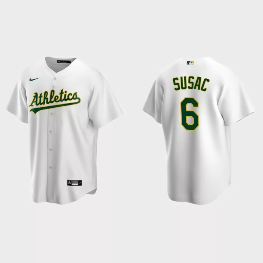 Daniel Susac Oakland Athletics 2022 MLB Draft Home Replica Jersey – White