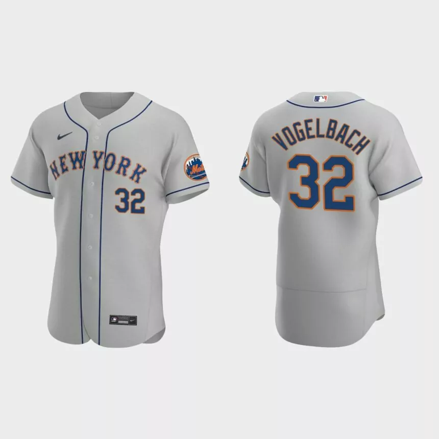 Daniel Vogelbach New York Mets Authentic Road Jersey – Gray
