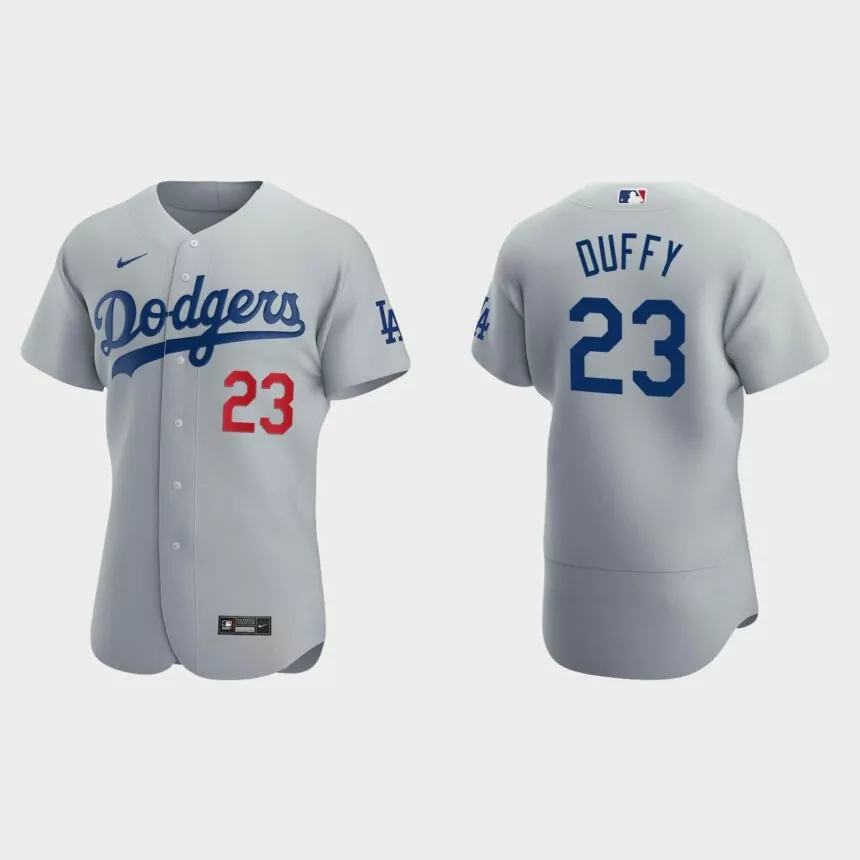 Danny Duffy Los Angeles Dodgers Authentic Alternate Jersey – Gray
