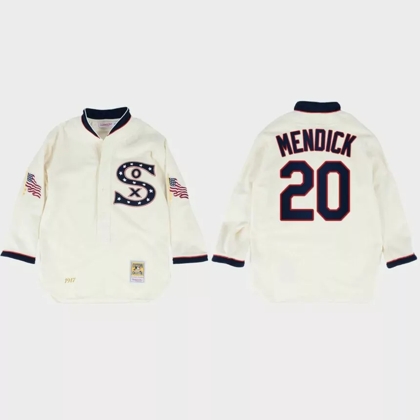 Danny Mendick Chicago White Sox 1917 Authentic Jersey – White