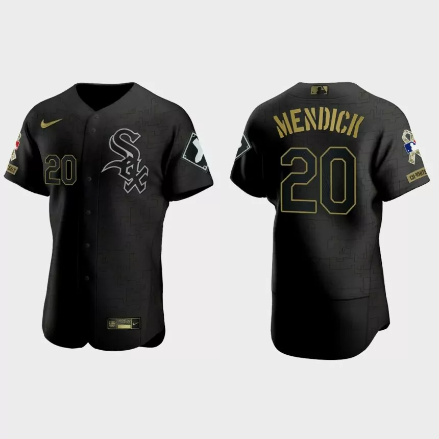 Danny Mendick Chicago White Sox 2021 Salute to Service Jersey – All Black
