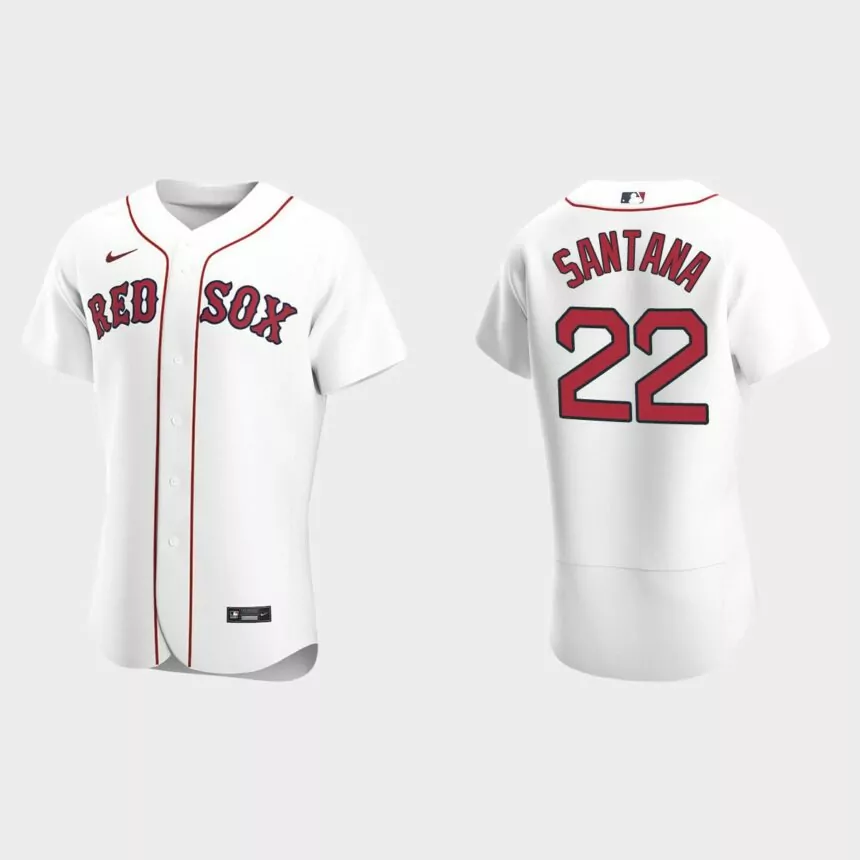 Danny Santana #22 Boston Red Sox Authentic Home Jersey – White