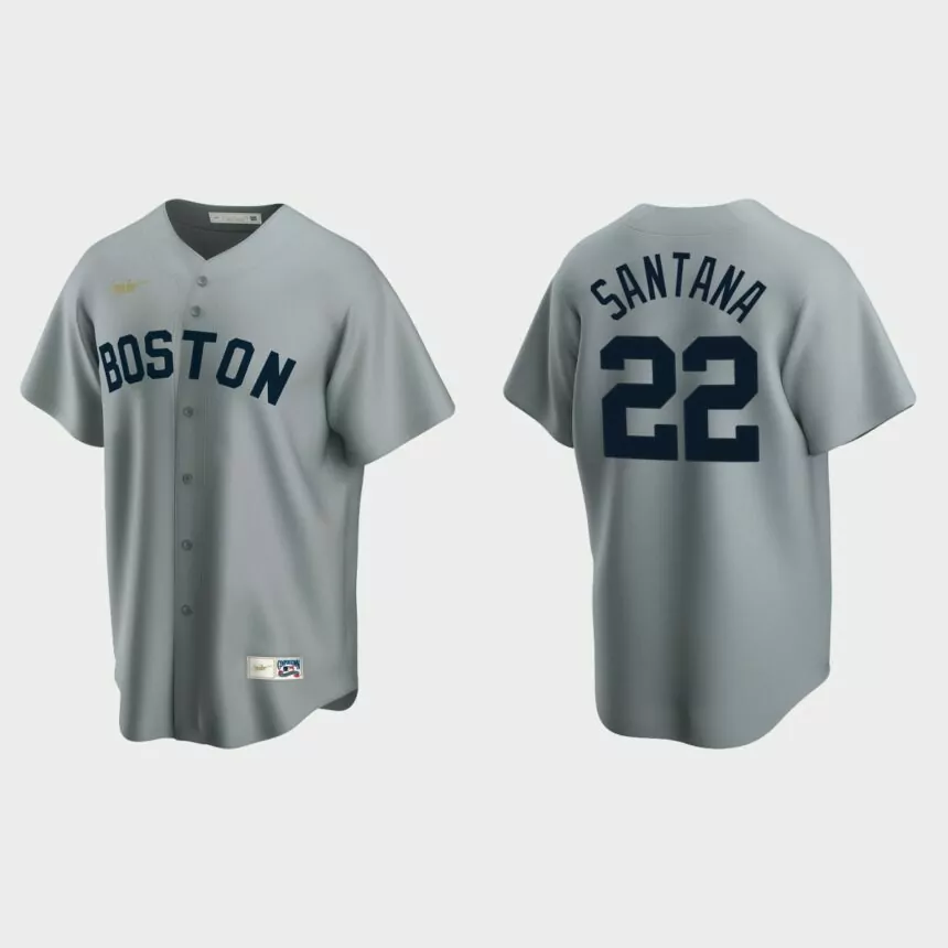 Danny Santana #22 Boston Red Sox Cooperstown Collection Road Jersey – Gray