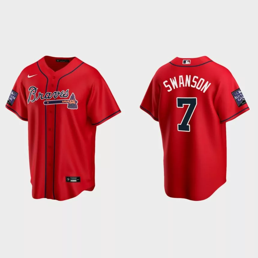 Dansby Swanson Atlanta Braves 2021 All-Star Game Alternate Replica Jersey – Red
