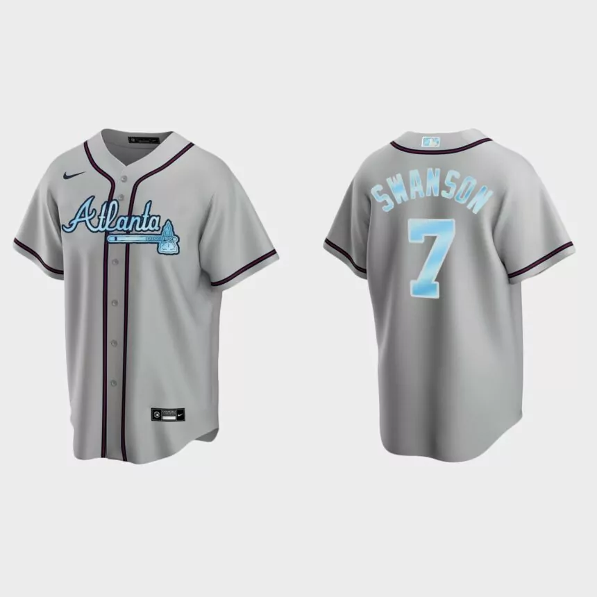 Dansby Swanson Atlanta Braves 2022 Father’s Day Replica Jersey – Gray