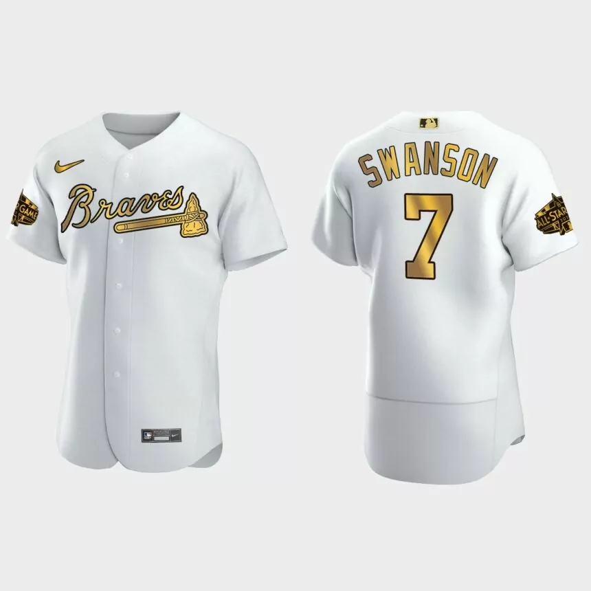 Dansby Swanson Atlanta Braves 2022 MLB All-Star Game Jersey – White Gold